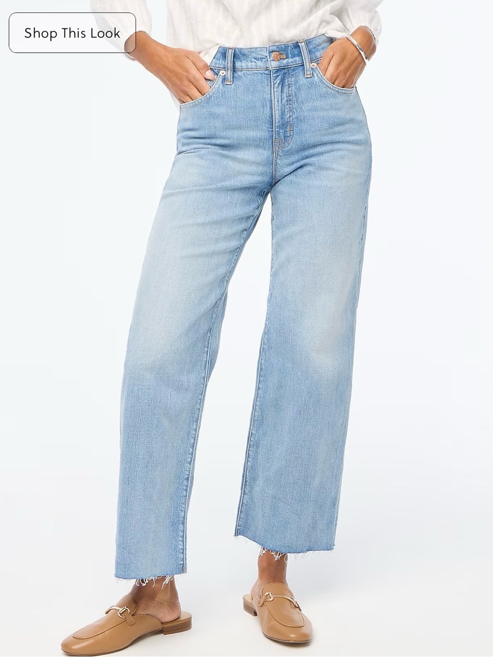 J.Crew Wide-Leg Crop Jean Blue, 31T